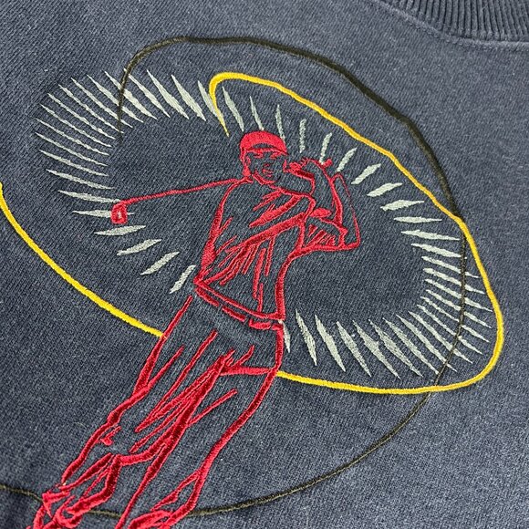 VTG 90s Fairway Steve Stricker Golf Sweatshirt Extra Extra Large Blue Crewneck - Picture 3 of 16